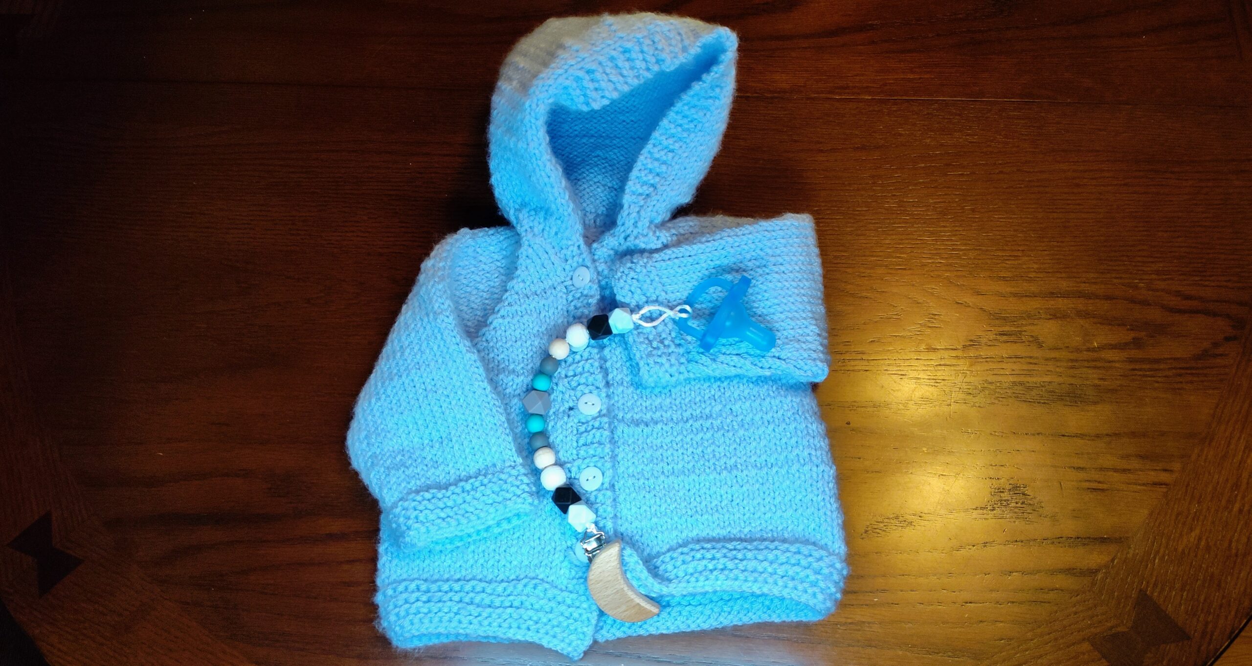 Handmade Light Blue Baby Cardigan